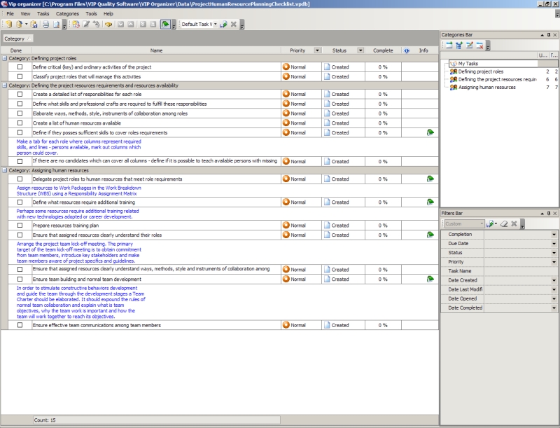 Program Management Resource Planning Template