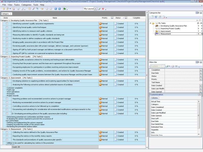 Management Program Project Quality