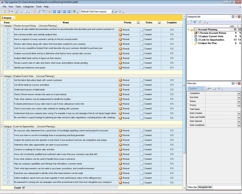 Sales Order Checklist Template