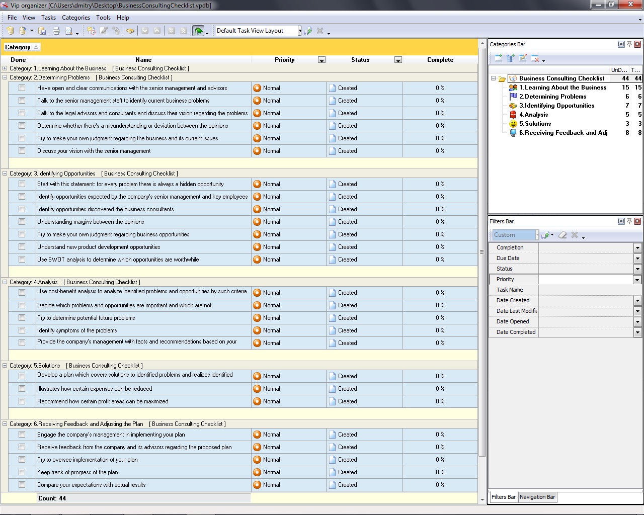 Business plan outline   23 point checklist for success