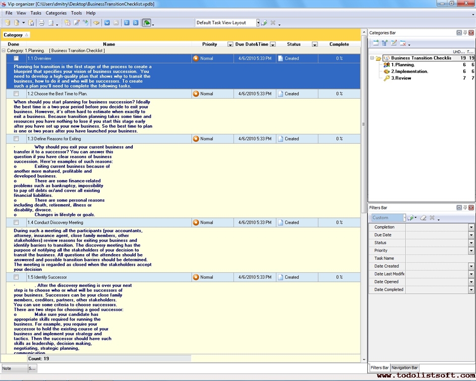 Software handover plan template