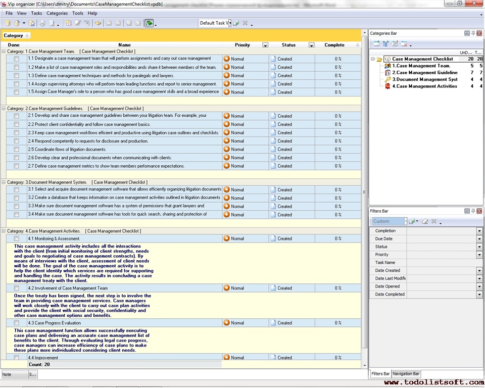 Paralegal Case Management Spreadsheet Template