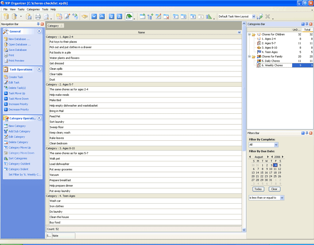 Chores Checklist To Do List For Chores To Do List Organizer 
