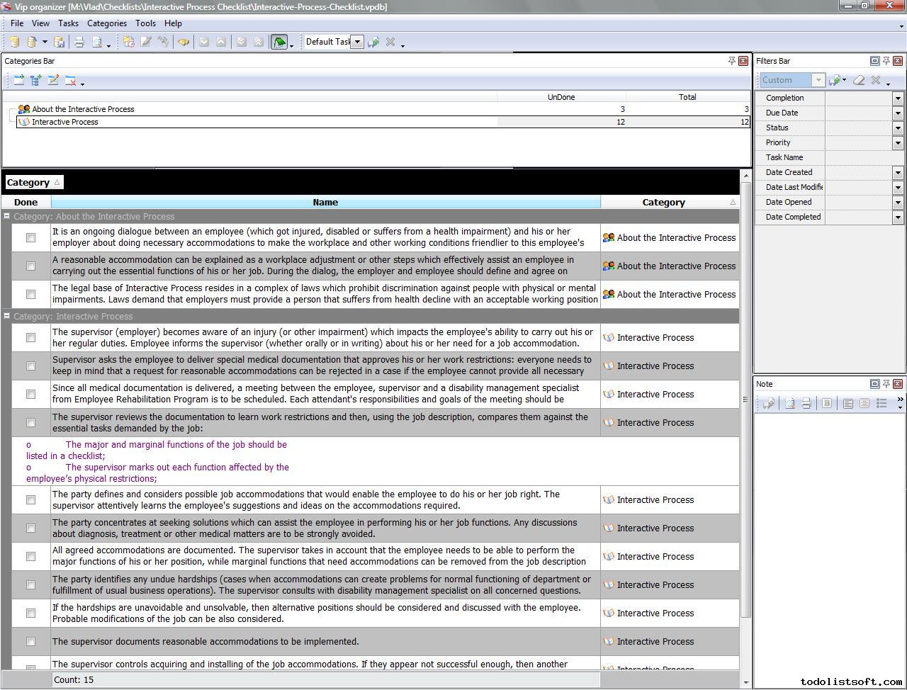 Interactive Process Template