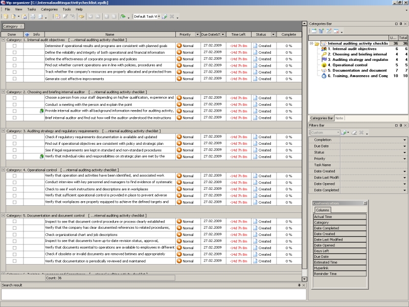 Internal Audit Programs