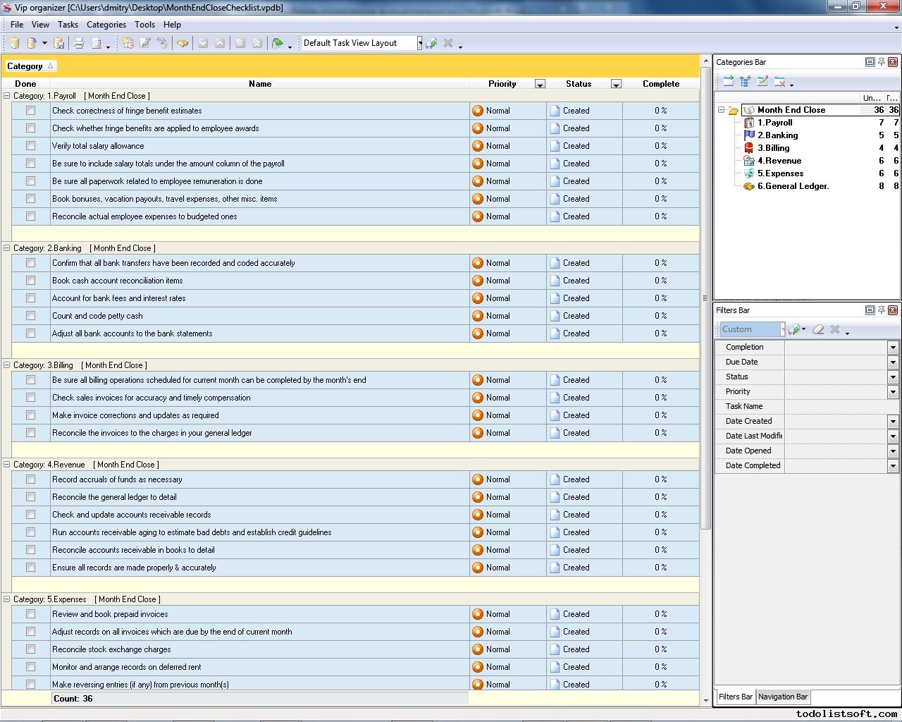 Month-end Closing Procedure and Checklist