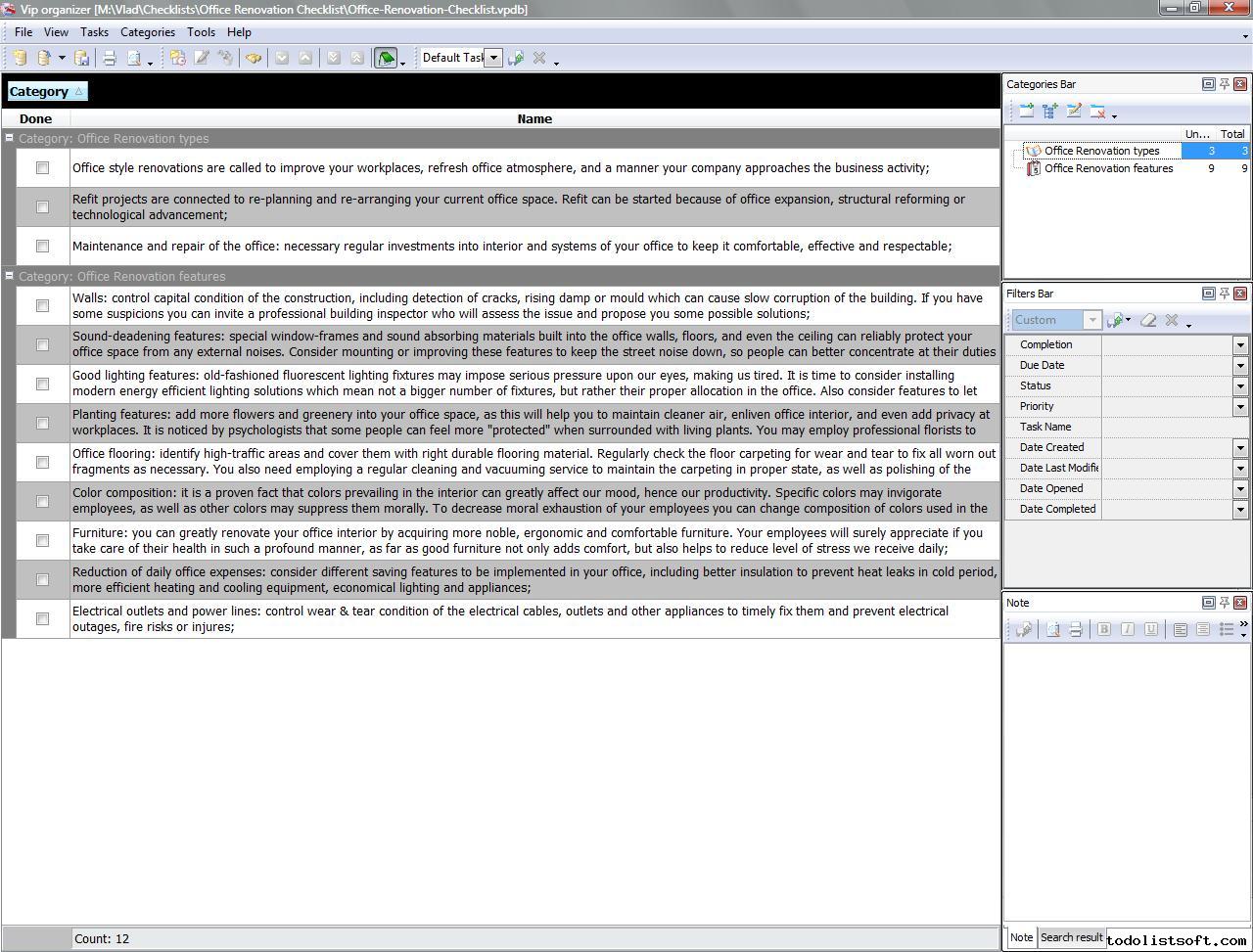 Remodeling Checklist Template from www.todolistsoft.com